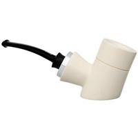 IMP Meerschaum Spot Carved Reverse Calabash Poker with Silver (with Pocket Case)