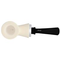 IMP Meerschaum Spot Carved Reverse Calabash Poker with Silver (with Pocket Case)