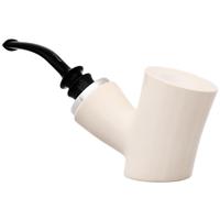 IMP Meerschaum Smooth Reverse Calabash Poker with Silver (with Pocket Case)