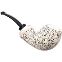 IMP Meerschaum Rusticated Reverse Calabash Bent Egg with Silver (with Pocket case)