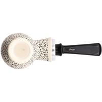IMP Meerschaum Rusticated Reverse Calabash Bent Egg with Silver (with Pocket case)