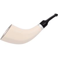IMP Meerschaum Smooth Paneled Horn with Silver (with Case)