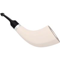 IMP Meerschaum Smooth Paneled Horn with Silver (with Case)