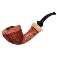 Benni Jorgensen Partially Sandblasted Bent Dublin with Oak (Swan) (40th Anniversary)