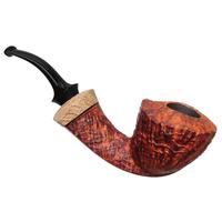 Benni Jorgensen Partially Sandblasted Bent Dublin with Oak (Swan) (40th Anniversary)