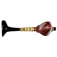 Alex Florov Smooth Volcano Cavalier with Bamboo and Turquoise