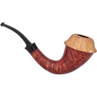 J. Alan Smooth Calabash with Ivorite (with Extra Brown Mallee Burl Bowl) (2326) (2025)