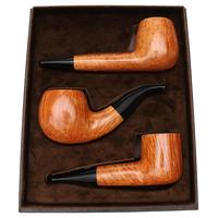 Castello Collection 3 Pipe Set (with Leather Box)