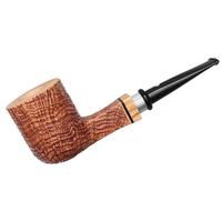 Claudio Cavicchi Brown Sandblasted Billiard with Silver and Olivewood