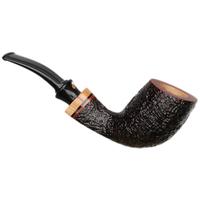 Claudio Cavicchi Black Sandblasted Bent Billiard with Olivewood