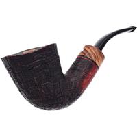 Claudio Cavicchi Black Sandblasted Bent Dublin with Olivewood