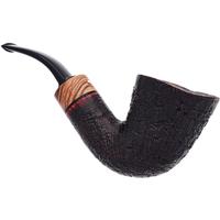 Claudio Cavicchi Black Sandblasted Bent Dublin with Olivewood