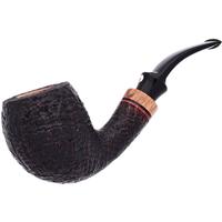 Claudio Cavicchi Black Sandblasted Bent Billiard with Olivewood