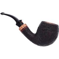 Claudio Cavicchi Black Sandblasted Bent Billiard with Olivewood