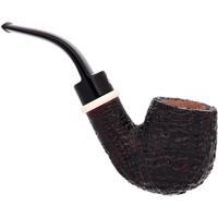 Claudio Cavicchi Black Sandblasted Bent Billiard with Ivorite