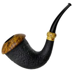 Il Duca Partially Sandblasted Calabash with Masur Birch (D)