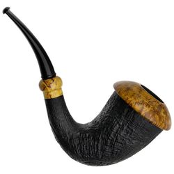 Il Duca Partially Sandblasted Calabash with Masur Birch (D)
