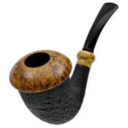 Il Duca Partially Sandblasted Calabash with Masur Birch (D)