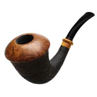 Il Duca Partially Sandblasted Calabash with Masur Birch (D)