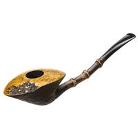 Il Duca Partially Sandblasted Bent Dublin with Bamboo (B)