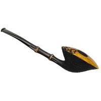 Il Duca Partially Sandblasted Bent Dublin with Bamboo (B)