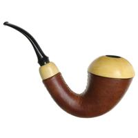 Adam Davidson Leather Calabash with Boxwood and Gold