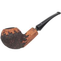 Nørding Erik The Red Brown Matte Partially Rusticated Bent Bulldog