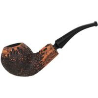 Nørding Erik The Red Brown Matte Partially Rusticated Bent Bulldog
