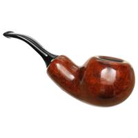 Chacom Brown Smooth Bent Apple Reverse Calabash