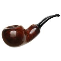 Chacom Brown Smooth Bent Apple Reverse Calabash