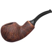 Chacom Brown Sandblasted Bent Apple Reverse Calabash
