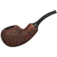 Chacom Brown Sandblasted Bent Apple Reverse Calabash