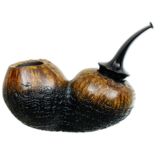 Scott Klein Partially Sandblasted Bent Apple Reverse Calabash