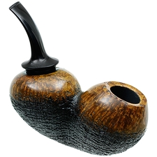 Scott Klein Partially Sandblasted Bent Apple Reverse Calabash
