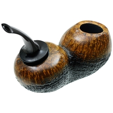 Scott Klein Partially Sandblasted Bent Apple Reverse Calabash