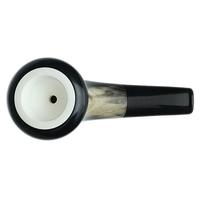 Pete Prevost Smooth Horn Calabash with Meerschaum and Ebonite (with Extra Briar Bowl)