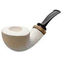 Gabriele Sandblasted Meerschaum Bent Dublin with Box Elder
