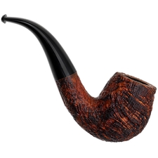 Chris Asteriou Sandblasted Strawberry Wood Bent Billiard (51/17)