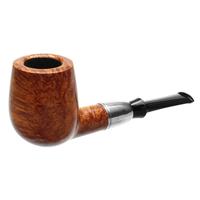 Chris Asteriou: Smooth Billiard with Silver (102/19) Tobacco Pipe