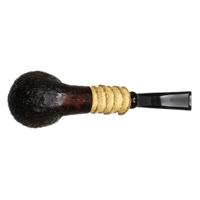 Chris Asteriou Sandblasted Bent Egg with Bamboo and Ivorite (1170)