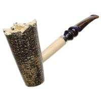 Missouri Meerschaum Freehand with Tan and Amethyst Stem