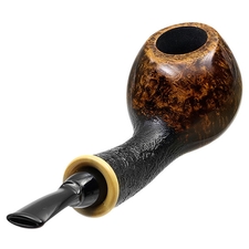 Wolfgang Becker Partially Sandblasted Bent Apple with Boxwood (Double Wolf Paw)