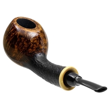 Wolfgang Becker Partially Sandblasted Bent Apple with Boxwood (Double Wolf Paw)
