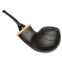 Wolfgang Becker Sandblasted Strawberry Wood Bent Egg with Boxwood (One Paw)