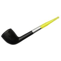 Old German Clay Billiard with Yellow Stem (Black)