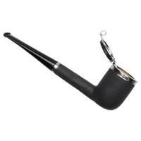 Old German Clay Retro Briar Sandblasted Medium Billiard with Wind Cap