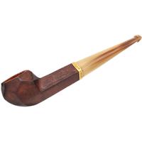 Old German Clay Smooth Diamond Paneled Bulldog with Horn Stem