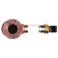 Werner Mummert Sandblasted Reverse Calabash Poker with Polymerized Corn Leaves