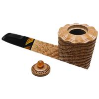 Werner Mummert Partially Sandblasted Bulldog with Polymerized Corn Leaves and Cap