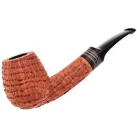 Werner Mummert Sandblasted Bent Billiard with Fordite